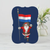 Sinterklaas met Nederlands aftekening Feestdagenkaart (Staand voorkant)