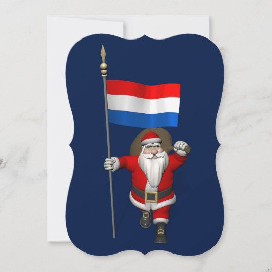 Sinterklaas met Nederlands aftekening Feestdagenkaart (Voorkant)