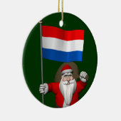 Sinterklaas met Nederlands aftekening Keramisch Ornament (Rechts)