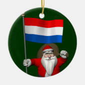 Sinterklaas met Nederlands aftekening Keramisch Ornament (Voorkant)