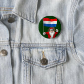 Sinterklaas met Nederlands aftekening Ronde Button 5,7 Cm (In situ)