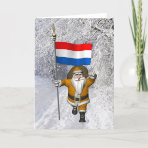 Sinterklaas met Nederlandse vlag Kaart