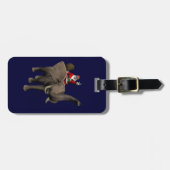 Sinterklaas met olifant bagagelabel (Voorkant horizontaal)