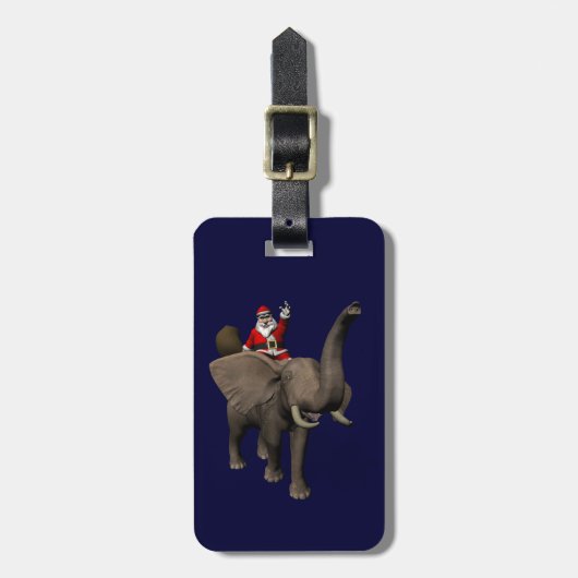 Sinterklaas met olifant bagagelabel (Voorkant verticaal)