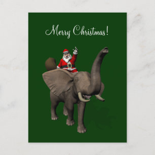 Sinterklaas met olifant feestdagenkaart