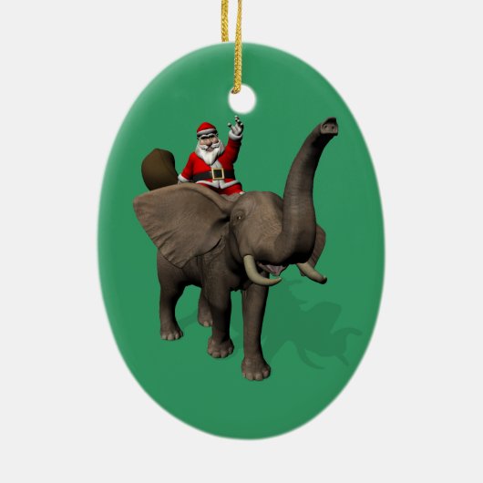 Sinterklaas met olifant keramisch ornament (Achterkant)