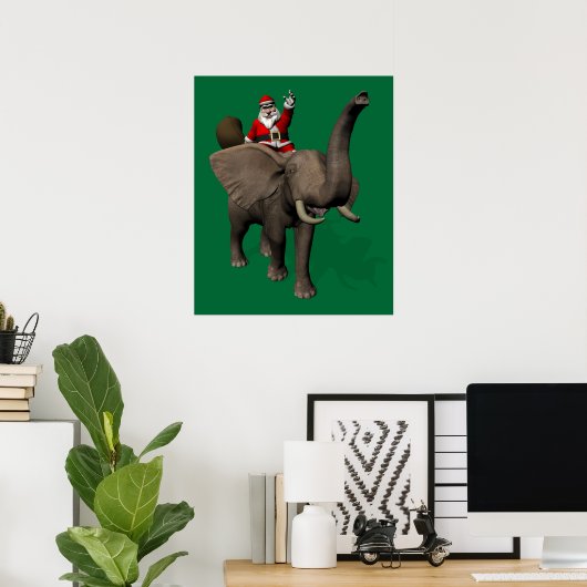 Sinterklaas met olifant poster (Thuiskantoor)