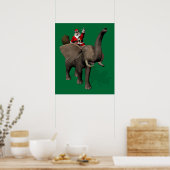 Sinterklaas met olifant poster (Keuken)