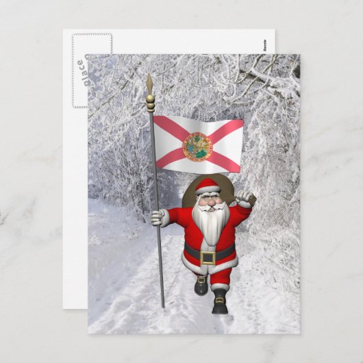 Sinterklaas met ontslag uit Florida Feestdagenkaart (Voorkant / Achterkant)