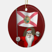 Sinterklaas met ontslag uit Florida Keramisch Ornament (Links)