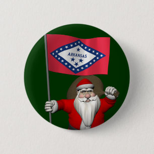 Sinterklaas met ontslag van Arkansas Ronde Button 5,7 Cm