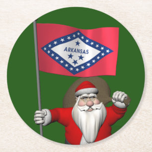 Sinterklaas met ontslag van Arkansas Ronde Kartonnen Onderzetter