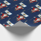 Sinterklaas met ontslag van West Virginia Cadeaupapier (Hoek)