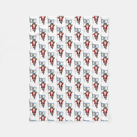 Sinterklaas met ontslag van West Virginia Fleece Deken (Voorkant)