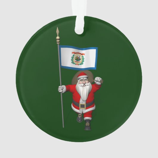 Sinterklaas met ontslag van West Virginia Ornament (achterkant)