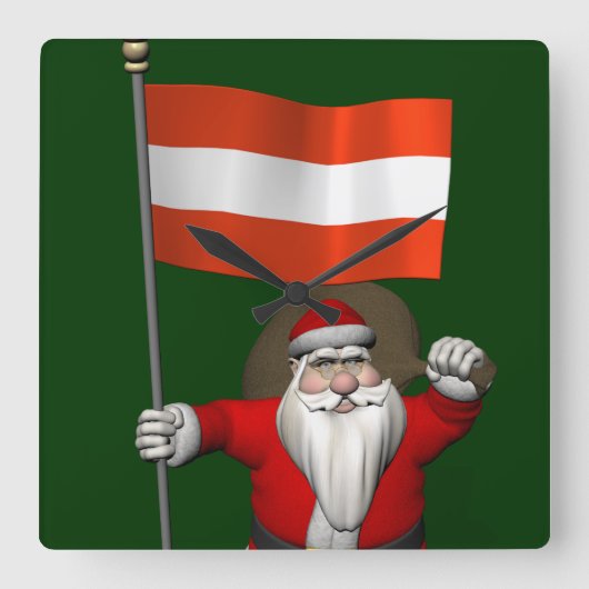 Sinterklaas met ontslagneming van Österreich Vierkante Klok (Voorkant)