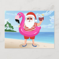 Sinterklaas met opblaasbare flamingo