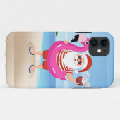 Sinterklaas met opblaasbare flamingo Case-Mate iPhone case (Achterkant (horizontaal))