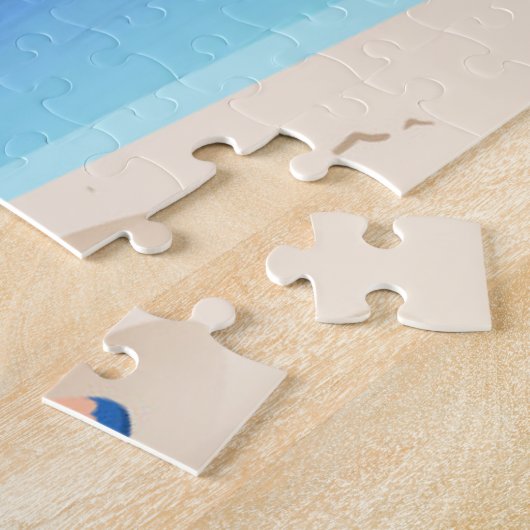 Sinterklaas met opblaasbare flamingo legpuzzel (Zijkant)