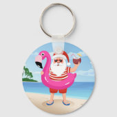Sinterklaas met opblaasbare flamingo sleutelhanger (Voorkant)
