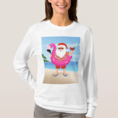 Sinterklaas met opblaasbare flamingo t-shirt (Voorkant)