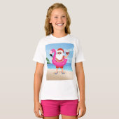 Sinterklaas met opblaasbare flamingo t-shirt (Voorkant volledig)