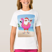 Sinterklaas met opblaasbare flamingo t-shirt (Voorkant)