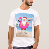 Sinterklaas met opblaasbare flamingo t-shirt (Voorkant)