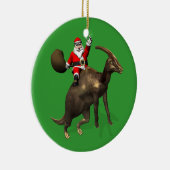 Sinterklaas met parasourolophus keramisch ornament (Rechts)