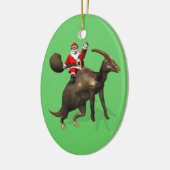 Sinterklaas met parasourolophus keramisch ornament (Links)