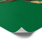 Sinterklaas met parasourolophus poster (Hoek)