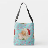 Sinterklaas met Peppermints Crossbody Tas (Achterkant)