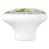 Sinterklaas met Peppermints Keramische Knop (Zijkant)