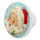 Sinterklaas met Peppermints Keramische Knop (Rechts)