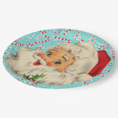 Sinterklaas met Peppermints Papieren Bordje (Gekanteld)