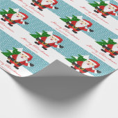 Sinterklaas met persoonlijke kerstmis cadeaupapier (Hoek)