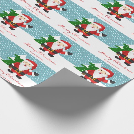 Sinterklaas met persoonlijke kerstmis cadeaupapier (Hoek)