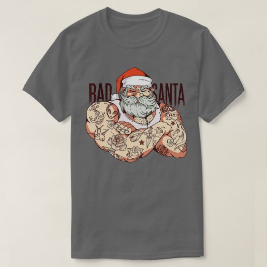 Sinterklaas met Pet baard op de slechte kerstman T-shirt (Design voorkant)