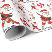 Sinterklaas met prettige kerst - Aanpassen Cadeaupapier (Rol Hoek)