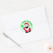Sinterklaas met prettige kerstfeestdagen ronde sticker (Envelop)