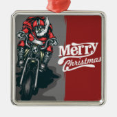 Sinterklaas met prettige kerstmotor — Ornament (Voorkant)