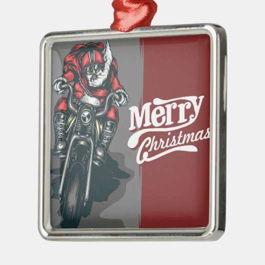 Sinterklaas met prettige kerstmotor — Ornament (Links)