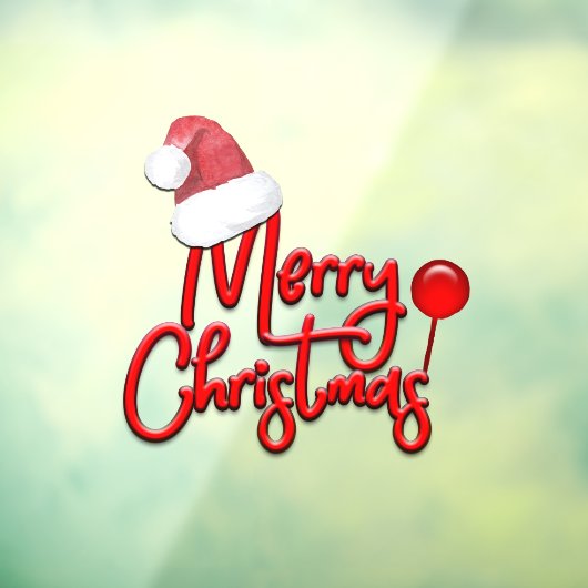 Sinterklaas met prettige kersttekst Pet  Raamsticker (Vel 3)