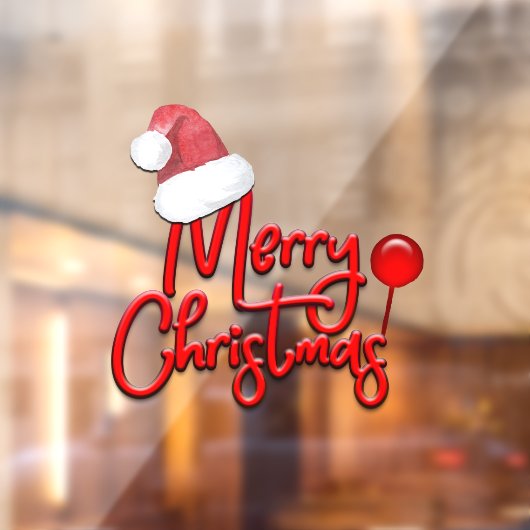 Sinterklaas met prettige kersttekst Pet  Raamsticker (Vel 2)