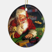 Sinterklaas met puppy keramisch ornament (Links)