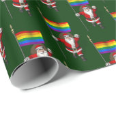 Sinterklaas met regenboogvlag cadeaupapier (Rol Hoek)