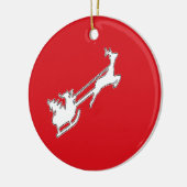 Sinterklaas met rendier keramisch ornament (Links)