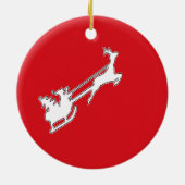 Sinterklaas met rendier keramisch ornament (Achterkant)