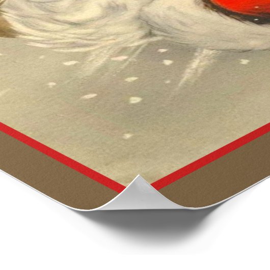  Sinterklaas met rendieren Poster (Hoek)