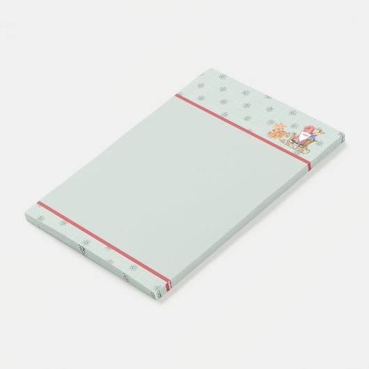 Sinterklaas met rendierlijk en feestgoed post-it® notes (Schuin)